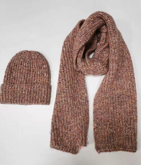 Knitted Hat And Scarf Set