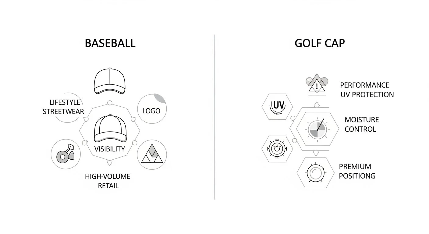Baseball Cap vs Golf Cap Baseball Cap vs Golf Cap